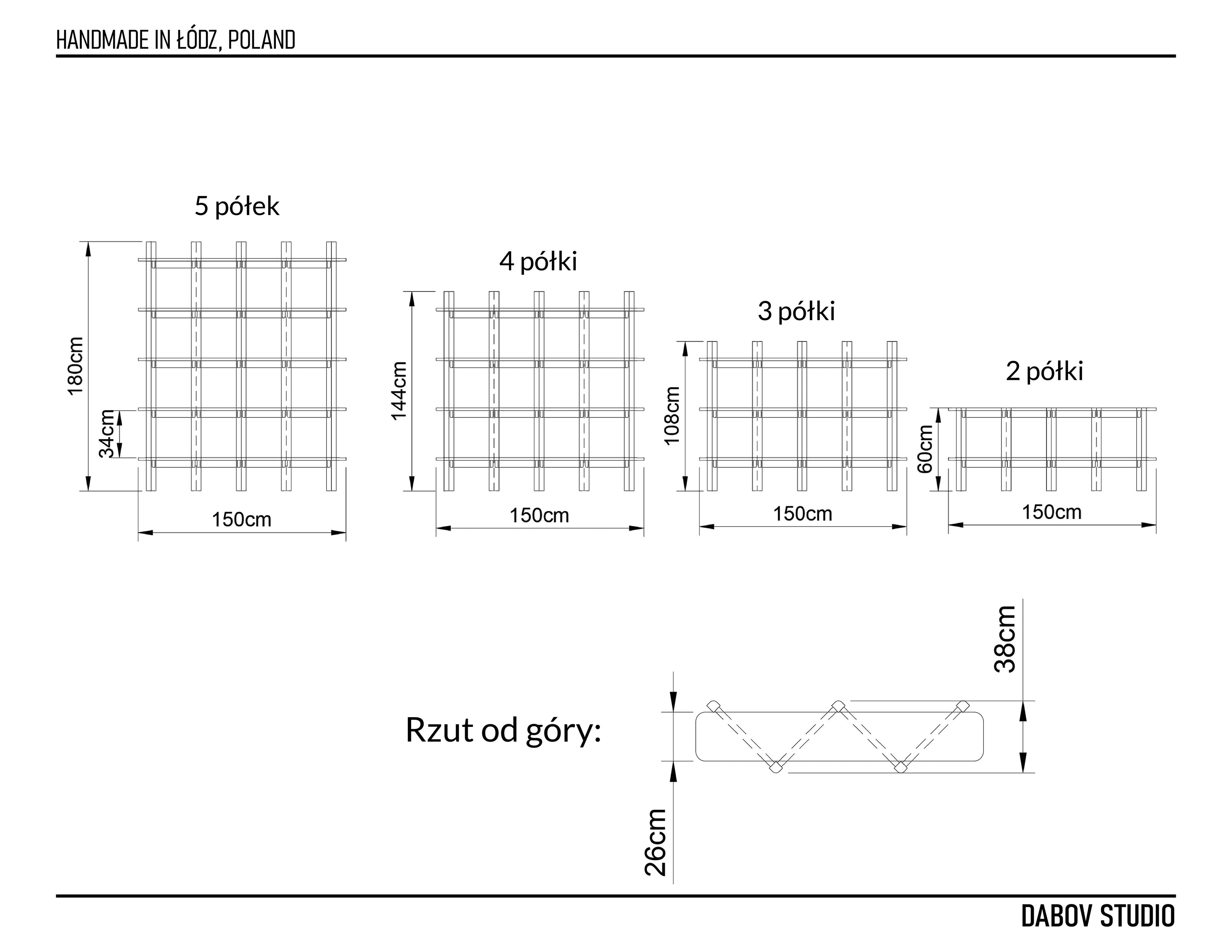 Regał 01 – regał z litego drewna, nowoczesny i funkcjonalny