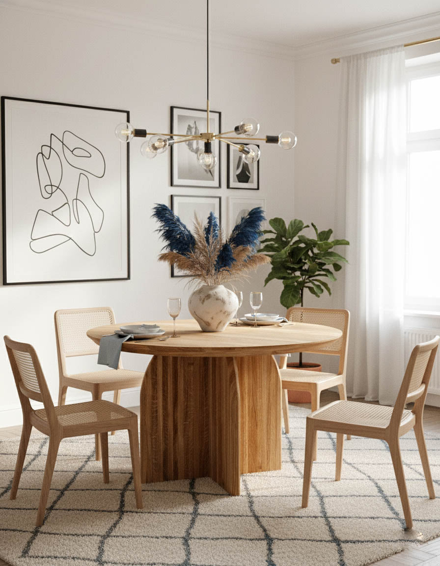 Stół 01 – okrągły stół dębowy